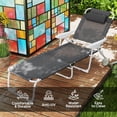 thumbnail image 4 of Outsunny Outdoor Lounge Chair with Adjustable Backrest, Charcoal Grey, 4 of 10