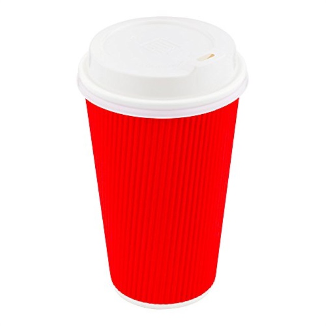 White Plastic Coffee Cup Lid Fits 8, 12 and 16 oz 3 1/2" x 3 1/2" x