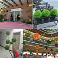 thumbnail image 4 of Nvzi artificial plant boxwood decorative grass lifelike plant decoration, used for courtyard balcony decoration before weddings, 35cm rose colored front porch decoration (red), 4 of 4
