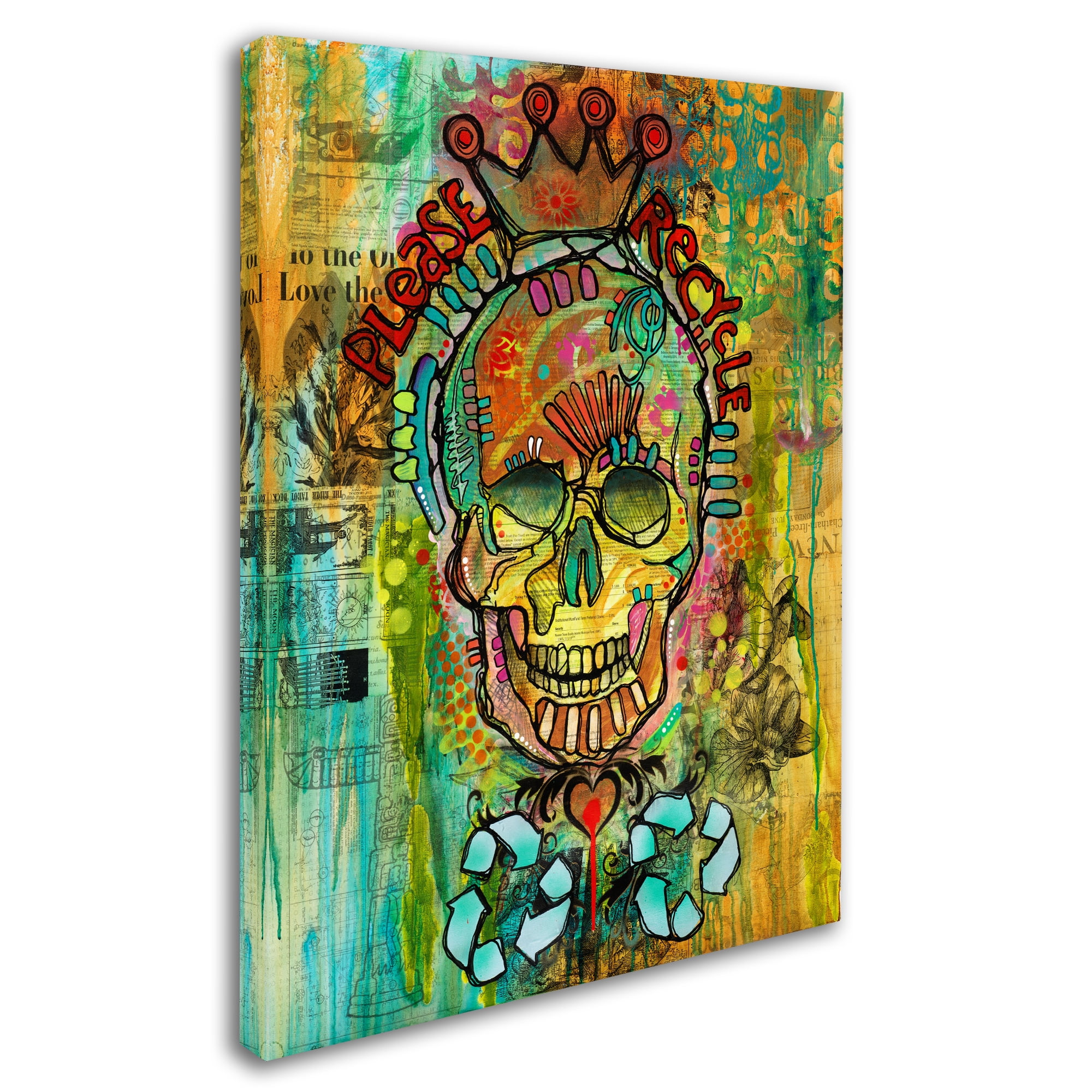 Trademark Fine Art 'Please Recycle' Canvas Art by Dean Russo
