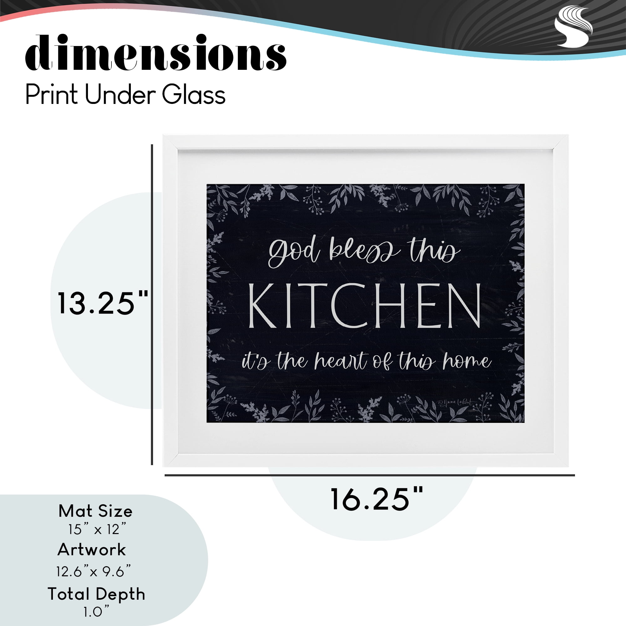 Stupell Industries Kitchen Heart Of This Home White Framed Print Under Glass, design by Annie LaPoint