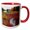 Red/White, variant on 3drose, Usa, Maine. the Bubbles and Jordan Pond in Autumn Colors, Acadia Np., 11oz Two-tone Red Mug