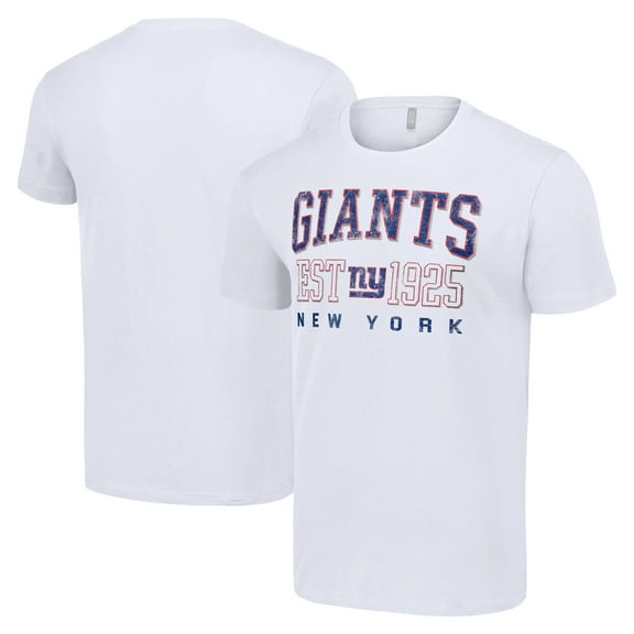 Men's Starter White New York Giants Throwback Logo T-Shirt