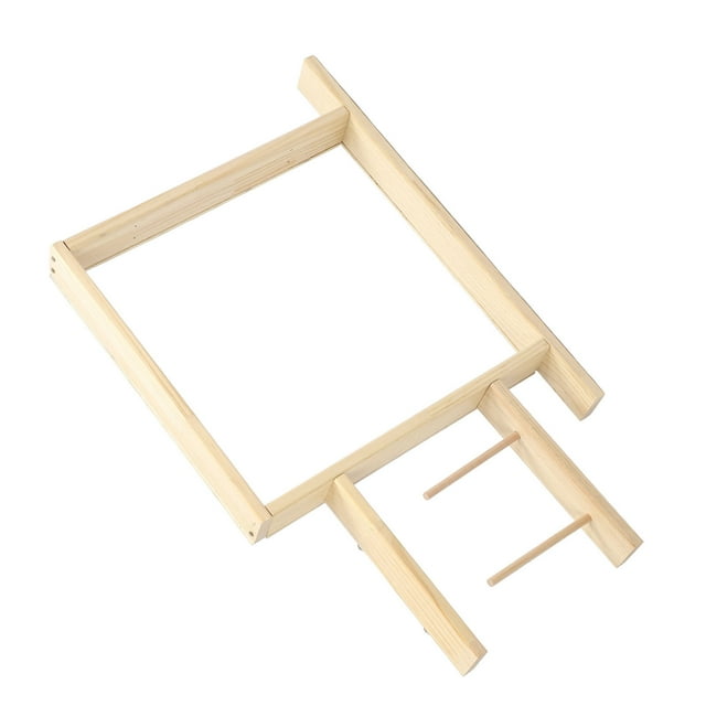 Rug Making Frame, Tufting Frame Fine Workmanship Wood Texture Stainless Steel Stable Reliable Easy Installation for Tapestry for Sewing