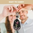 thumbnail image 3 of Hytrove Estuche Para Mando A Distancia De Con De Rosa Y Rhinestones En Elegante Negro PU, 3 of 7