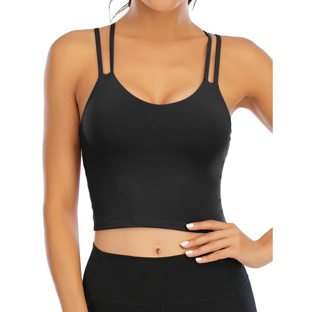 YouLoveIt YouLoveIt Women's Sports Bra Stretch Cami Tank Top Padded