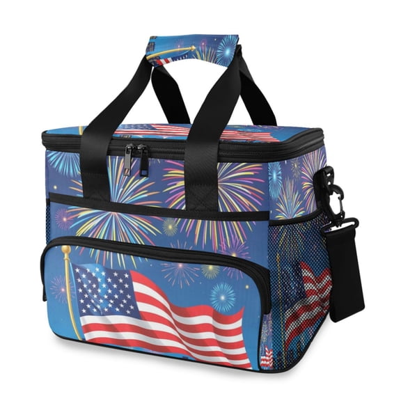 Cooler bag 4th July Firework 15L Insulated Lunch Bag Large Cooler Suitable for camping and picnics