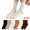 thumbnail image 6 of LckLvx 6 Pairs Womens Solid Color Mid-Calf Socks Soft Comfy Crew Socks Classic Casual Sport Socks, 6 of 6