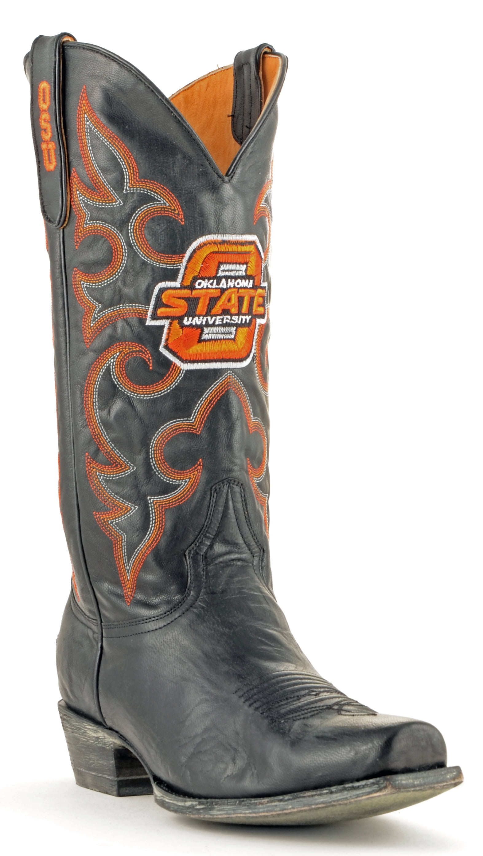 Gameday Boots Leather Oklahoma State Board Room Cowboy Boots by GameDay Boots