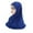 Dark Blue, variant on ZHENHONG Muslim Wrap for Women Women Muslim Hijab Wrap Solid Color Lace Muslim Hijab Wrap Scarf Cap Head Cover