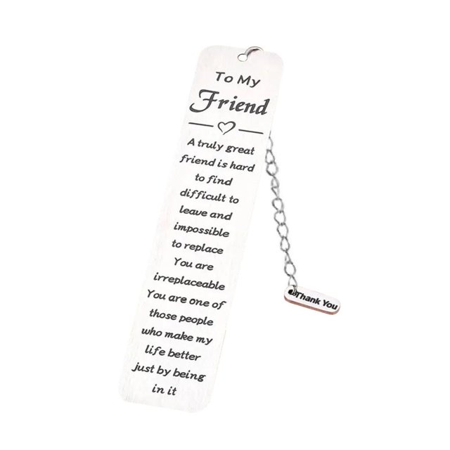 Feltree 2pcs Gadget Stainless Steel Ruler Bookmark Inspirational Text Metal Stationery