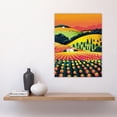 thumbnail image 4 of Artery8 Hill Farm Sunset Orange Pink Green Pop Art Design For Living Room Large Wall Art Poster Print Thick Paper 18X24 Inch, 4 of 5