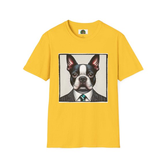 Boston Terrier In Suit Shirt