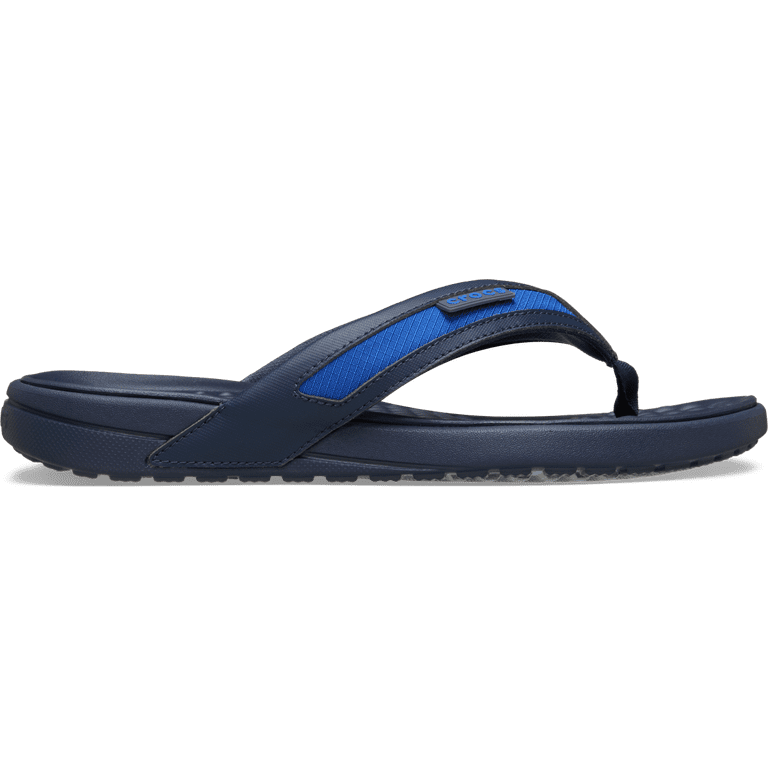 Crocs Men's Yukon Sport LiteRide Flip Flop Sandals, Blue Bolt/Navy