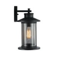 thumbnail image 3 of RADIANCE Goods Transitional 1 Light Textured Black Outdoor Wall Sconce 14" Tall, 3 of 4
