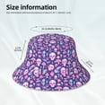 thumbnail image 3 of Xecao mushroom rainbow color Skull Print Men and Women Night Reflective Hat Runner Cap Visor Bucket Hat Boonie Cap, 3 of 6