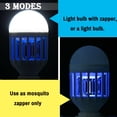 thumbnail image 5 of 2 Pack Light Zapper LED Lightbulb Bug Mosquito Fly Insect Killer Bulb Lamp for Home Patio, Bedroom, Kitchen, Office, 5 of 7