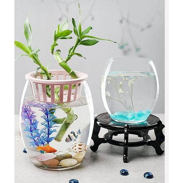 Plant Vase Glass Fish Tank Bubble Ball Tortoise Bowls for Goldfish Round  Terrarium Succulent Planter Office 