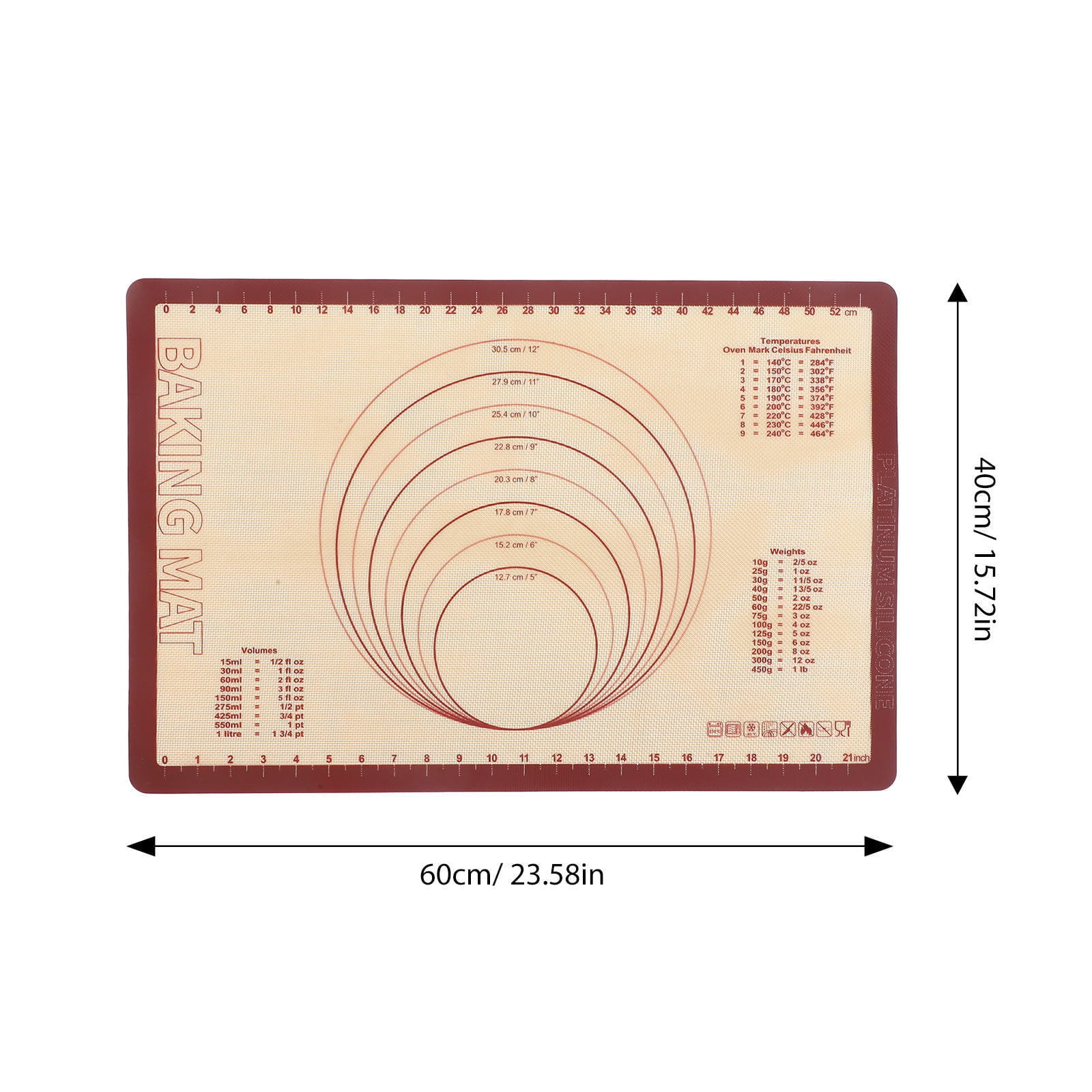 TABLZONE Multi-Color Silicone Baking Mat Non-Stick Flexible Reusable Kitchen Baking Sheet for Home and Family Use
