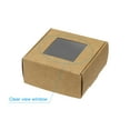 thumbnail image 5 of Uxcell 2.6"x2.6"x1.2" Paper Soap Box with Window, 20 Pack Soap Boxes Square Presents Packaging Boxes, Brown, 5 of 6