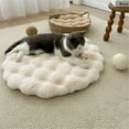 thumbnail image 3 of Round pet cushion, cat cushion, round cushion, cosmetic stool cushion, 40x40 cm (diameter 15.7 inches), plush dog nest cushion, 3 of 19