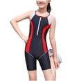 thumbnail image 1 of Robe à Manches Courtes pour Filles Robe de Bain Conservatrice Style Sportif Polyester, 1 of 8