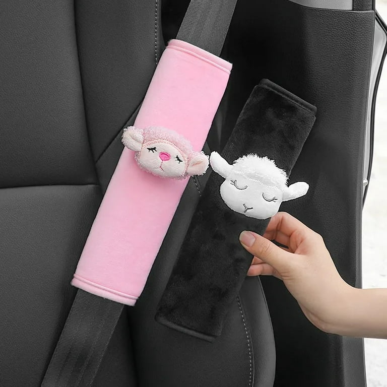 1pc Cute Cartoon Bear Sheep Car Safety Seat Belt Cover Warm Plush Styling  Strap Belt Shoulder Pads For Children Baby Women 