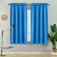 thumbnail image 5 of EGYMEN Blackout Curtains, 37"x53" Heat Insulation Energy Saving Curtains, Scandinavian Solid Color Black Silk Curtains, Soundproof and Noise Reducing Curtains for Bedroom and Kitchen, 5 of 9