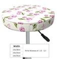 thumbnail image 4 of Hirioo Tulips Flowers for Round Bar Stool Seat Covers Washable Stool Cushion Slipcover Elastic Bar Chair Covers for 12-14 Inch Chair-13 inch, 4 of 7