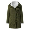 thumbnail image 4 of Womens 2022 Winter Long Sleeve Solid Fuzzy Fleece Open Front Hooded Cardigans Jacket Coats Outerwear with Pocket, 4 of 5