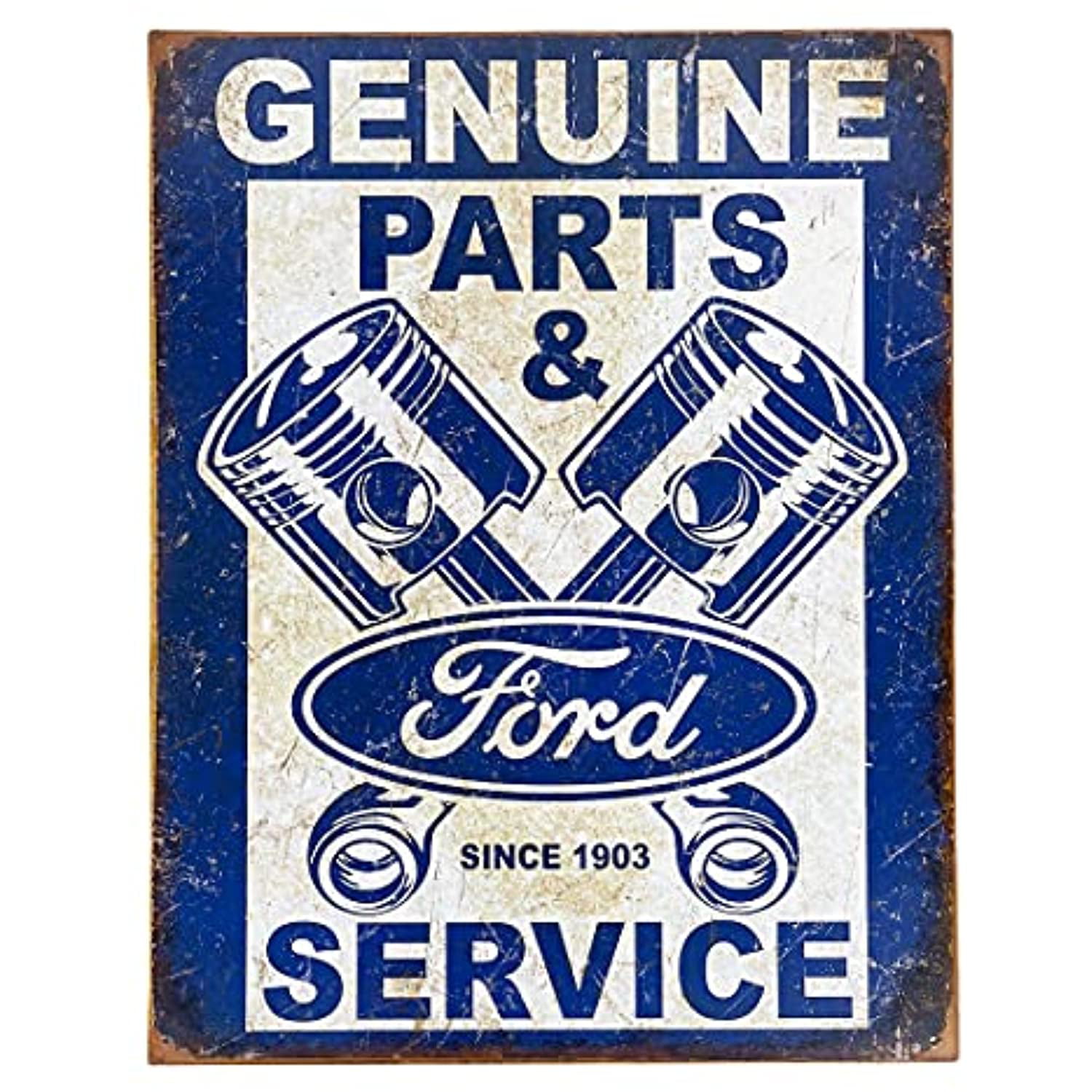 TIN SIGN Ford Authorized Station Retro Sign Auto Garage Shop Store A066 
