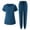 *Blue, variant on VBVC Women's 2 Piece Drawstring Scrub Set,V-Neck Scrub Top and Wide Leg Pants For Women,Ladies Lightweight Nursing Uniform with Pockets,White,S-2XL