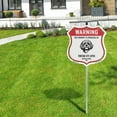thumbnail image 5 of Warning This Property is Protected by Tibetan Kyi Apso (10 Pack) 12 inch X 12 inch Shield Shaped Commercial Grade Plastic Signs with Aluminum Mounting Stakes Weather Resistant Made in, 5 of 8