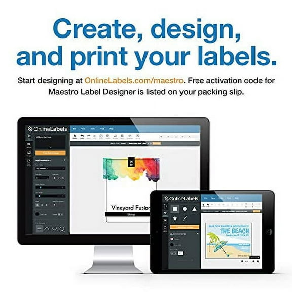 7.4 x 4.5 and 3.675 x 3 Ebay Shipping Labels - Pack of 500 Sheets - Inkjet/Laser Printer - Online Labels