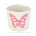 thumbnail image 3 of Your Zone Kids Butterfly Cotton Rope Round Storage Bin, 12 in x 12 in x 10 in, 3 of 13