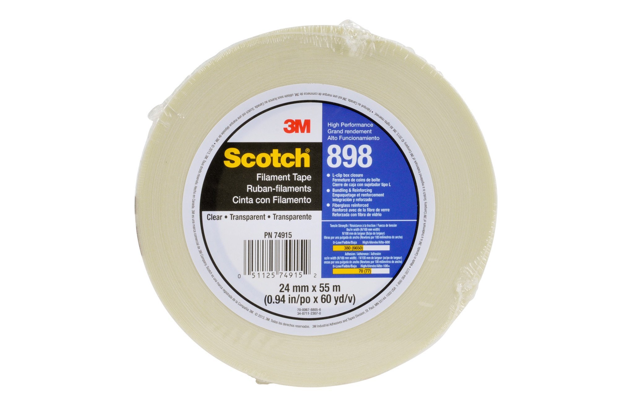 Scotch Filament Tape,24mm x 55m 898