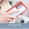 thumbnail image 3 of Case for Samsung Galaxy A54 5G Phone Case Slim Dropproof [Defend from Drop/Scratch/Slip/Fingerprint] Clear Acrylic Hard Back Soft TPU Bumper Hybrid Phone Cover for Samsung Galaxy A54 5G-Red, 3 of 16