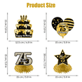 thumbnail image 5 of Morabloomy 75th Birthday Decorations Banner Black and Gold Honeycomb Centerpieces 1 Count, 5 of 5