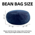 thumbnail image 2 of Bean Bag Chair 4FT,  Large Memory Foam Filled Chair for Adults and Teens, Soft Sofa with Removable Flannel Cover, Round Couch for Living Room Bedroom College Dorm, 2 of 8