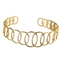 Aeris Cuff Bracelet for Women by Ginger Lyne Adjustable Gold Stainless Steel Gifts for Her
