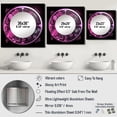 thumbnail image 4 of Designart "Third Eye Chakra Esoteric Circular Symbol VI" Christianism Square Mirror For Wall Decor - Large Pink Square Mirror Printed Wall Decor - Traditional Square Living Room Mirror, 4 of 5