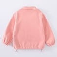 thumbnail image 3 of XIMIN Toddler Girls Full Zip Soft Polar Fleece Jacket Kids Solid Color Long Sleeve Warm Coats with Pocket Outwear Full-Zip Fall Winter Outerwear Jacket, 3 of 7