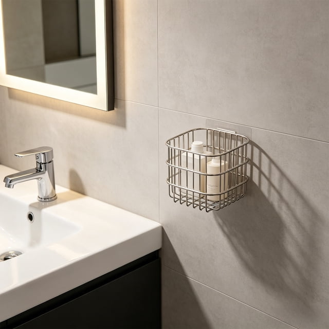 EGNMCR Kitchen Gadgets, Kitchen Accessories, Kitchen Utensils, Kitchen Tool Wall Mounted Stainless Steel Storage Basket Kitchen Organizer For Home Use Stainless Steel Basket
