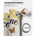 thumbnail image 6 of nqOlkjepod Outdoor Curtains for Patio Waterproof, Yellow Sunflower Outdoor Privacy Panels Grommet, Butterfly Plaid Bow Retro Beige Farm Blackout Outside Curtains for Porch/Cabana 54"x84", 1 Panel, 6 of 8
