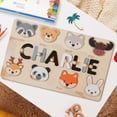 thumbnail image 4 of Children's Personalized Name Puzzle Wooden Educational Toy Birthday Gift, 4 of 5
