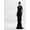 black, variant on Women's Halter Neck Dress 2026 Summer Sexy Backless Asymmetrical Pleated Ruffle Slim Fit Bodycon Mermaid Long Dress