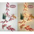 thumbnail image 4 of JEWLALO 6FT Christmas Garland Decorations Red Berry Garlands with Lights, Pine Garland for Mantle Fireplace Table Stairs Railing Xmas Tree Indoor Outdoor Winter Holiday Decors, 4 of 7