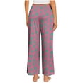 thumbnail image 6 of Oksale Womens Pajama Pants Soft Comfy Stretch Sleep Lounge Pants Cute Graphic Sleepwear Elastic Drawstring Pj Pants Casual Wide Leg Sleepwear Pants 2025 Pink XL, 6 of 6
