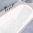 thumbnail image 1 of Alfombrilla De Baño Antideslizante, Tapete para Tina, Tapete para Regadera con Orificios de Drenaje y Ventosas, Tapete de Baño, Blanco, 1 of 4