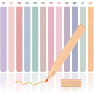 Lot 56 Fournitures Scolaires Esthétiques + Grande Trousse - Stylos, Surligneurs Pastel, Crayons Mécaniques